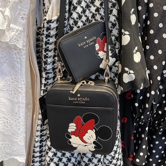 Kate Spade Disney Minnie Mouse Daisy Vanity Crossbody Bag & Zip Around Wallet - Picture 10 of 16